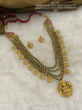 Sulana , Premium Matte Gold Finish Kemp Layered Necklace Set for women -LUCKY001LN