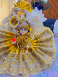 Janamasthami 2026 Special Shyamashyam presents Designer Yellow Poshak for Laddu Gopalji - BRIJ001LGA