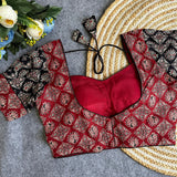 ORIGINAL AJRAKH COTTON HALTER NECK BLOUSE - RENU001HN