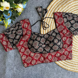 ORIGINAL AJRAKH COTTON HALTER NECK BLOUSE - RENU001HN