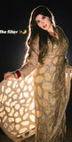 Goldie , New celebrity trending saree in  golden  beads and sequins work Golden Net fabric -SATYA001GS