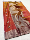 Vismaya , Pure chanderi Handloom Katan Silk  saree for women -NAGMA001KS