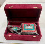 Exclusive German silver  hand engraved HORSE CHARIOT with semi precious stone work in premium box packing-AKSH001SC