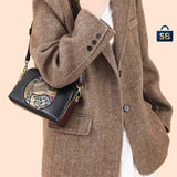 Deep Brown Elephant Design Sling Bag for women -GUP001DB