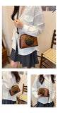 Brown Designer Sling bag with 2 zip compartments for women -SC001SBA
