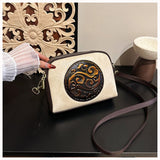 Beige Designer Sling bag with 2 zip compartments for women -SC001SBE