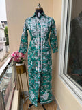 S F chikan , Premium Mulmul cotton  Kurti with Mulmul Cotton Plazo Cord Set -JASH001CSD