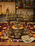 Festival Special Brass Ashta-lakshmi idols with Wooden frame -HV001BA