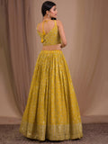 Moushmi , Mustard Yellow Designer Lehenga Choli for Special Occassions-OEK001MY