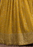Moushmi , Mustard Yellow Designer Lehenga Choli for Special Occassions-OEK001MY