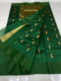 Mukta , Green Pure Chanderi Silk Saree for women -ANSA001CS