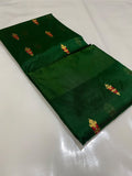 Mukta , Green Pure Chanderi Silk Saree for women -ANSA001CS