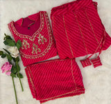 Premium Lehriya Georgette Fabric with full lining in kurta ,Skirt and  Full  Duppatta -DP001LKS