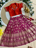 Dress your little princess in timeless elegance with our beautifully crafted Fully Stitched Lehenga Choli Set-SOC001KL