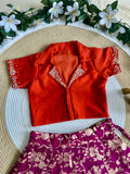 Dress your little princess in timeless elegance with our beautifully crafted Fully Stitched Lehenga Choli Set-SOC001KL