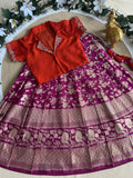 Dress your little princess in timeless elegance with our beautifully crafted Fully Stitched Lehenga Choli Set-SOC001KL