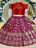 Dress your little princess in timeless elegance with our beautifully crafted Fully Stitched Lehenga Choli Set-SOC001KL