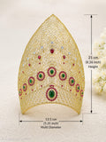 Big size American Diamond Mukut / Crown For Big Size Temple Idols or Home -BRIJ001AD