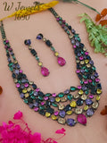 Celebrity Kajol Inspired Victorian Designer Necklace Set for women -SONAM001DNS