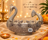 Magical Swan German Silver Large Size Fruit Bowl -AKSH001MS