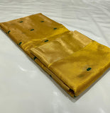 Lalitha , Yellow shade Pure Chanderi  Tissue Silk Saree for women -ANSA001YS