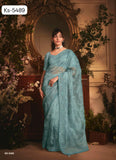 Designer Fancy Saree with Embroidery work Blouse for women - RG001DSC