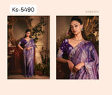 Designer Fancy Saree with Embroidery work Blouse for women - RG001DSD