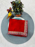 Rosa , Red Saree with Ready made blouse -MISS001RSB