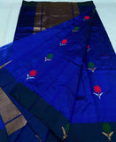PURE CHANDERI SILK PATTU TISSUE SILK HANDLOOM SAREE -ANSA001CSB