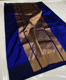 PURE CHANDERI SILK PATTU TISSUE SILK HANDLOOM SAREE -ANSA001CSB