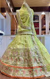 Lemon Yellow   Designer  Gher  Lehanga Suit for Women -JAIPURI001LSD
