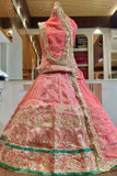 Pink  Designer  Gher  Lehanga Suit for Women -JAIPURI001LSC