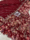 5 mts all over position Print Fabric with Hand embroidered Dupatta Fabric -SPARK001PF
