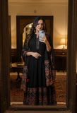 Beautiful cotton designer embroidered printed anarkali three pcs set perfect for all occasion-RG001KS