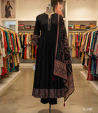 Beautiful cotton designer embroidered printed anarkali three pcs set perfect for all occasion-RG001KS