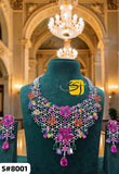 Anaida , Designer Mutli Color stones studded Heavy Necklace Set for Women -JAYDU001DN