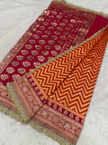 Shubangi , Premium Fancy Banarasi Border Zigzag weaving  Katan Saree for women -FOF001KS
