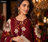 D'Wear(Design Your Style) Beautiful Ready to Wear Dupatta set in Aline pattern-RG001DK