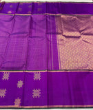 Malarveni , Violet shade Kolam Design Kanjeevaram Silk Saree with 2 Gram Zari -SACHI001VKS