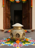 Beautiful Brass Asht-Lakshmi Kalash for Puja -HRH001BK