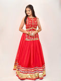 Albela , Fully stitched Beautiful Red Georgette Lehenga Choli for Navratry 2026-SOC001RL