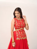 Albela , Fully stitched Beautiful Red Georgette Lehenga Choli for Navratry 2026-SOC001RL
