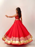 Albela , Fully stitched Beautiful Red Georgette Lehenga Choli for Navratry 2026-SOC001RL