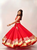 Albela , Fully stitched Beautiful Red Georgette Lehenga Choli for Navratry 2026-SOC001RL