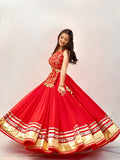 Albela , Fully stitched Beautiful Red Georgette Lehenga Choli for Navratry 2026-SOC001RL