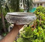 Set of 3 , German Silver Intricate Carving Urli Combo for Decorating Your Home and Office This Diwali 2026-ANUB001GSU