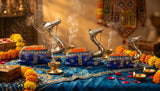 Set of 3 Handcrafted Wooden & Metal Decorative Camels | Vibrant Festive Home Decor-HRH001CD