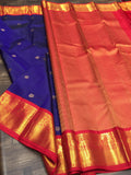 Sunanada , Kanjivaram Silk Saree with Rich Pallu and Blouse for women -SACHI001KSB