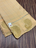 Annapakshi Design Golden Beige Pure Mysore Silk Saree for women -SACHI001MS