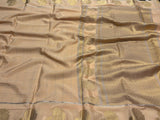 Annapakshi Design Golden Beige Pure Mysore Silk Saree for women -SACHI001MS